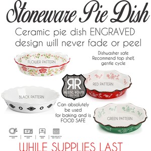 Personalized Pie Plate Hand written recipe Favorite Recipe Pan engraved baking dish Display Pie Pan Bridal shower gift 9 inch image 6
