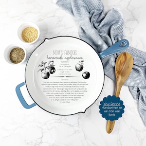 Engraved Cast Iron Skillet with Custom Recipe, Personalized Cooking Pan, Chef Gift, Kitchen Decor, Customized Cookware