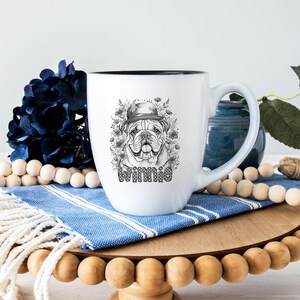 Dog Coffee Mug with Name Pet Portrait Dog Breed Personalized Coffee Cup for Dog Mom Gift Pet Lover Mug for Christmas Gift Customized 18 oz