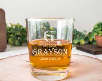 Custom Whiskey Glass | Monogrammed Whiskey Glasses | Rocks Glasses | Scotch Glasses | Engraved Whiskey Glasses | Personalized | Christmas