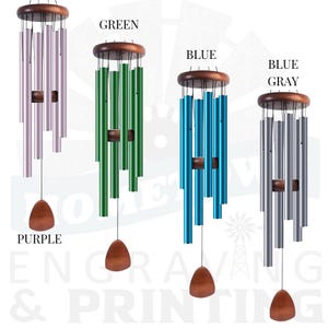 Personalized New Baby Wind Chime | Custom Birth Announcement Gift | Engraved with Baby Name & Date | Keepsake for Nursery or Parents imagen 9