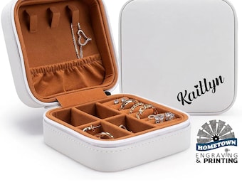 Personalisierte Reise Schmuckbox • Brautjungfer Geschenk, Geburtsblume