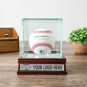 Personalized Baseball case with Your Team Logo  Custom Baseball Showcase | Case for Sport Ball | Ball Display Case | Show Case for Base Ball