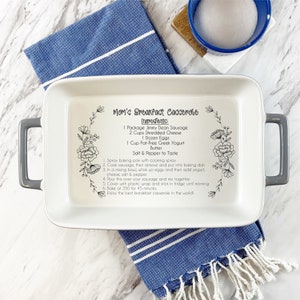 Custom Engraved Casserole Dish | Personalized  | Hand written recipe | Recipe Pan |  engraved baking dish | Bridal shower gift 9x13 | Mother