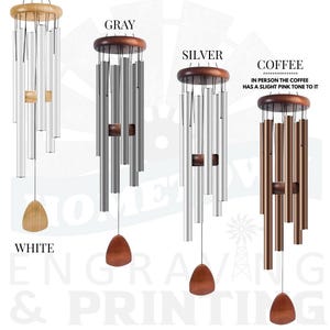 Personalized New Baby Wind Chime | Custom Birth Announcement Gift | Engraved with Baby Name & Date | Keepsake for Nursery or Parents imagen 10