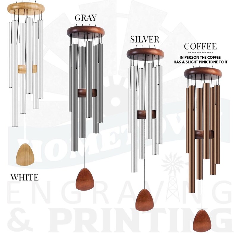Personalized New Baby Wind Chime | Custom Birth Announcement Gift | Engraved with Baby Name & Date | Keepsake for Nursery or Parents imagen 10