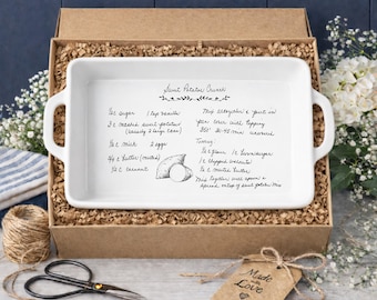 Custom Engraved Casserole Dish | Personalized  | Hand written recipe | Recipe Pan |  engraved baking dish | Bridal shower gift 9x13 | Mother