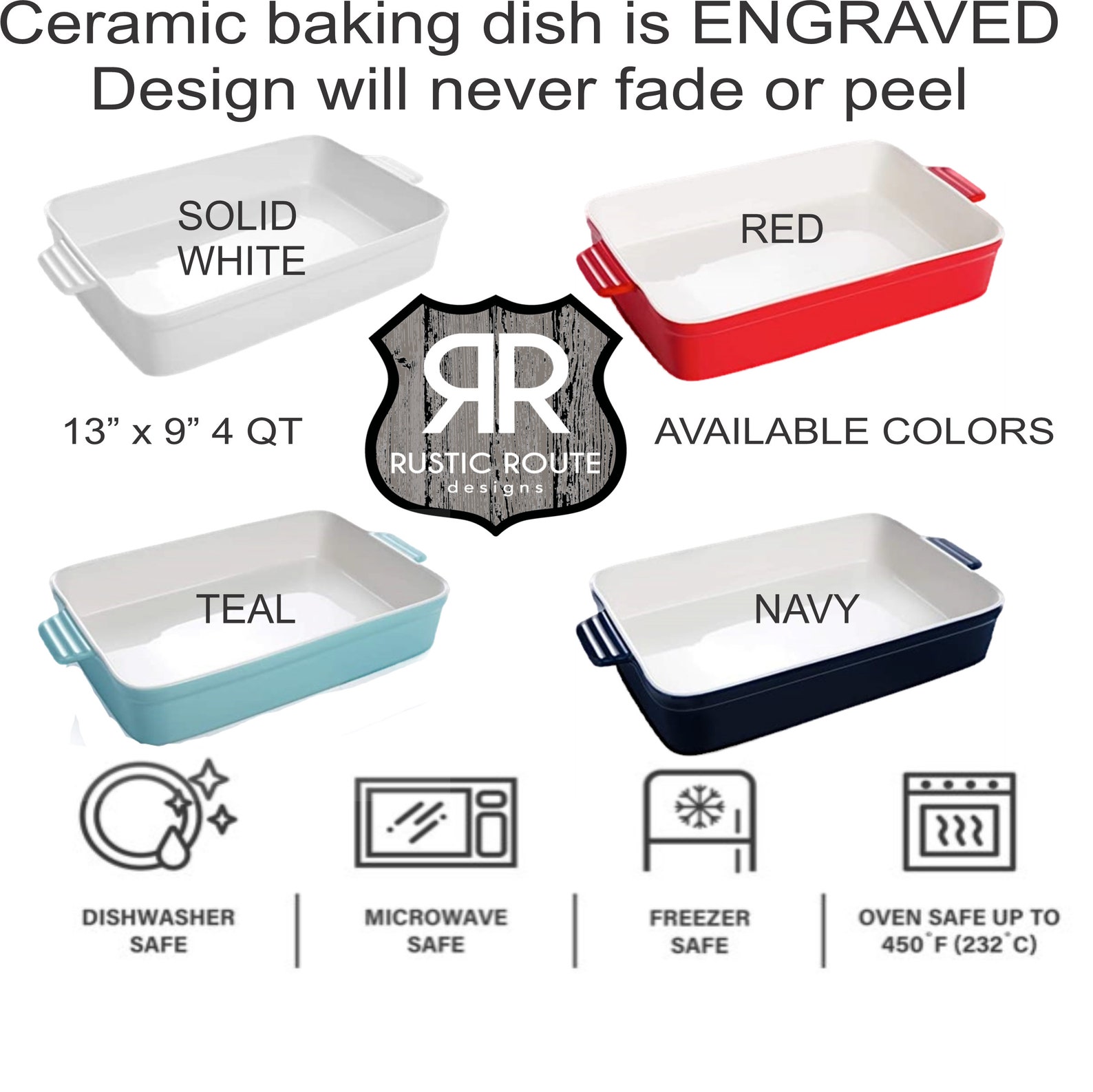 Ceramic Casserole Dish With Custom Recipe Stoneware Dish Etsy