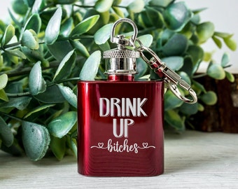 Personalized Flask Keychain | Fathers Day