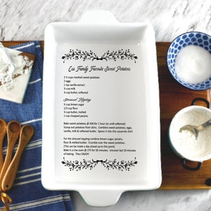 Custom Engraved Casserole Dish | Personalized  | Hand written recipe | Recipe Pan |  engraved baking dish | Bridal shower gift 9x13 | Mother