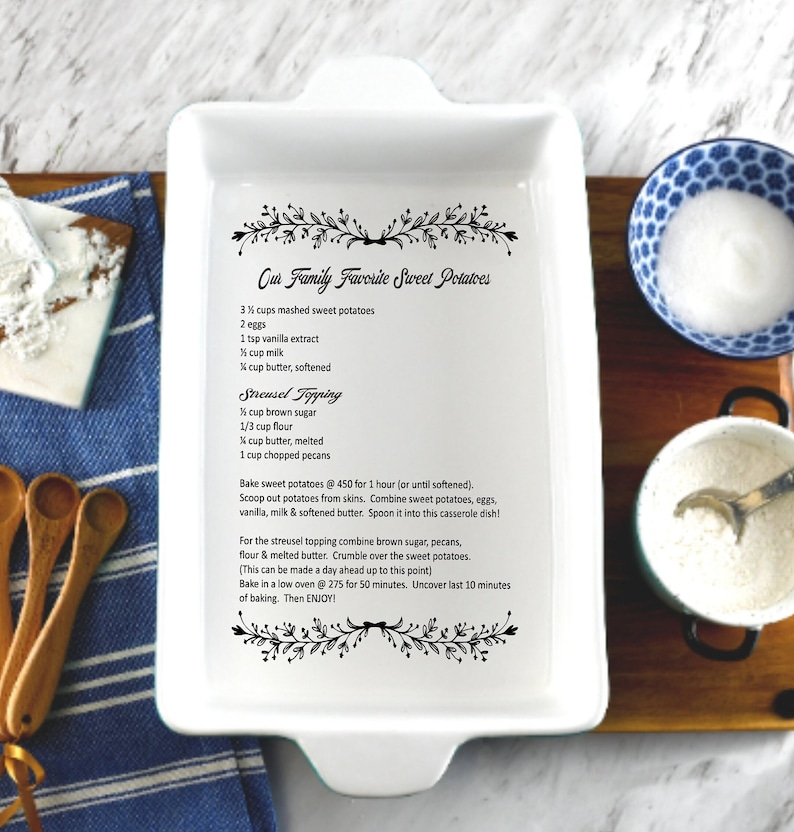 Custom Engraved Casserole Dish