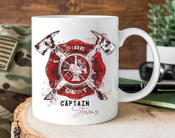 Personalized Firefighter Mug | Fire Department Gift