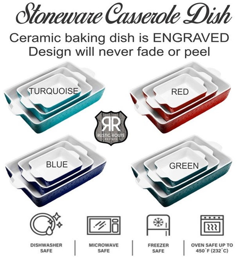Personalized Casserole Dish with Family Photo - Thumbnail 3