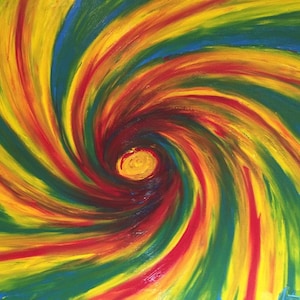 Hurricane Light Finger Painted Oryginalny obraz olejny Matt Kinnaman MKINNAMANART