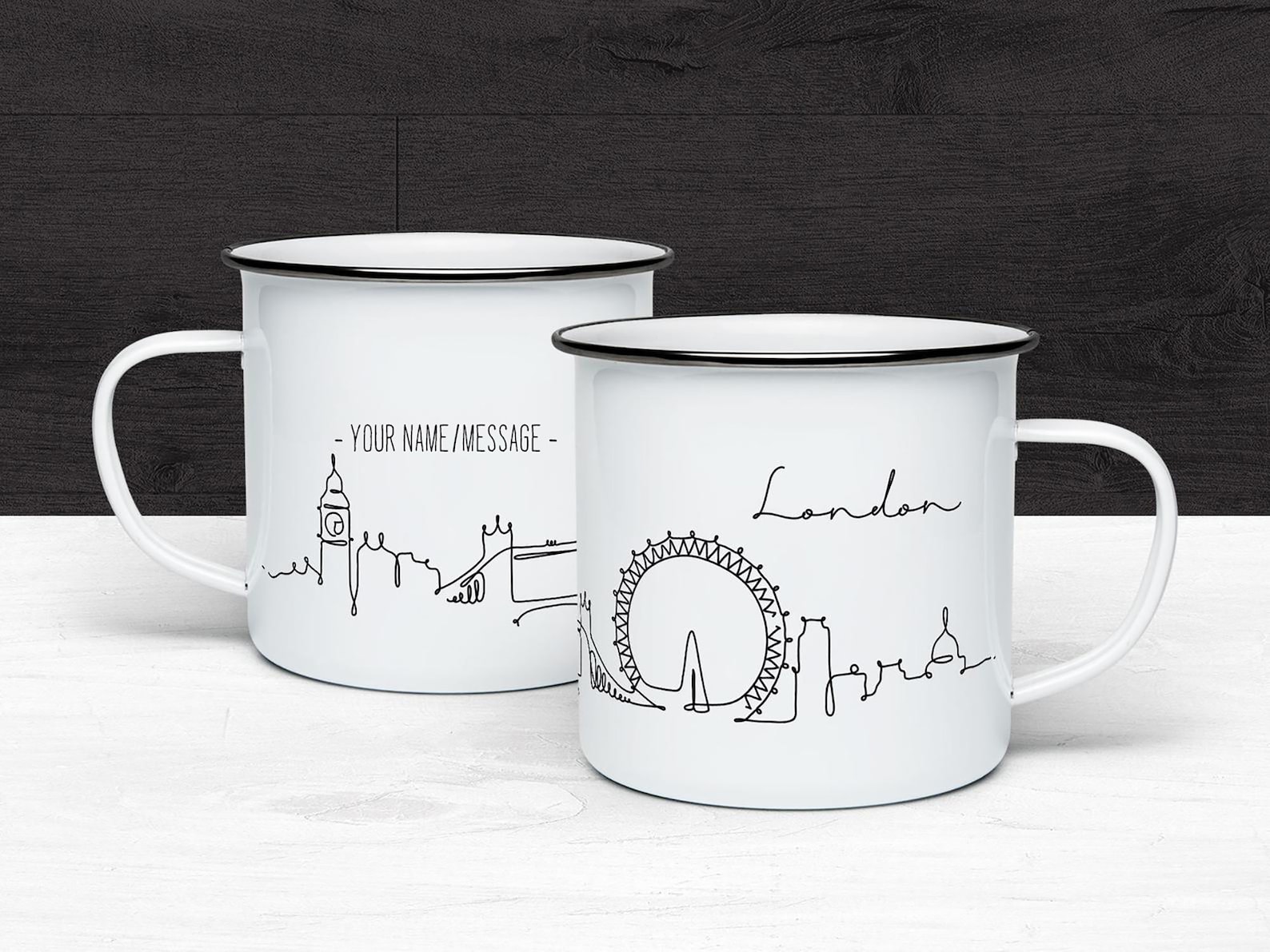 London Skyline Camp Mug London Gift England Gift Campfire - Etsy