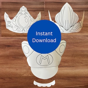 Super Mario Movie Crowns Instant Download Printable Activity