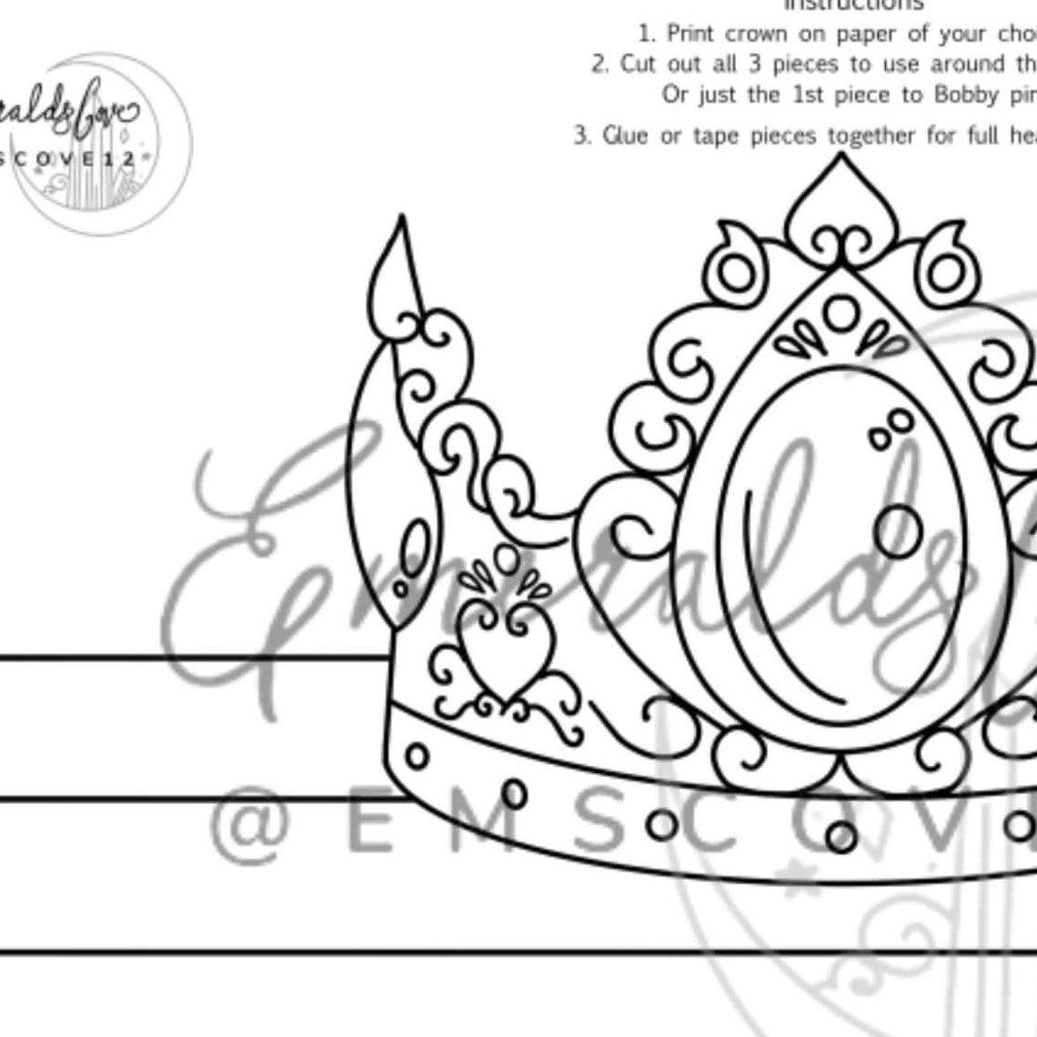 Princess Peach Crown Super Mario Movie Instant Download Kids Coloring ...