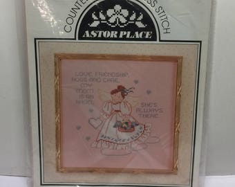 Vintage Angel Mom Cross Stitch Kit - Astor Place Book 64