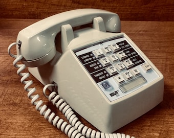 Vintage ROLM cmx Telephone, Landline Phone, Beige Push Button Desk Phone, Vintage Landline Telephone, Retro Telephone, TESTED and WORKS