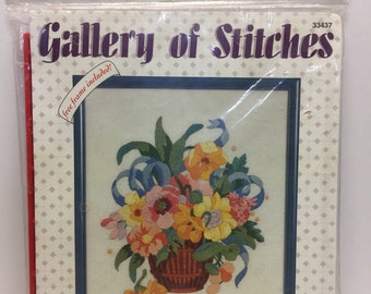 Vintage Bucilla Floral Still Life Cross Stitch Kit (NIP)