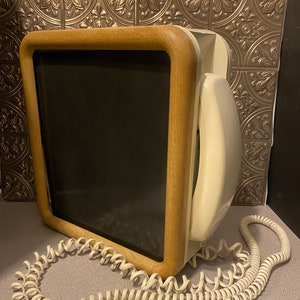 Vintage Noteworthy Western Electric Telephone, Push Button, Beige Wall Phone, Landline, Bulletin Board, Chalk Board, Tested and Works