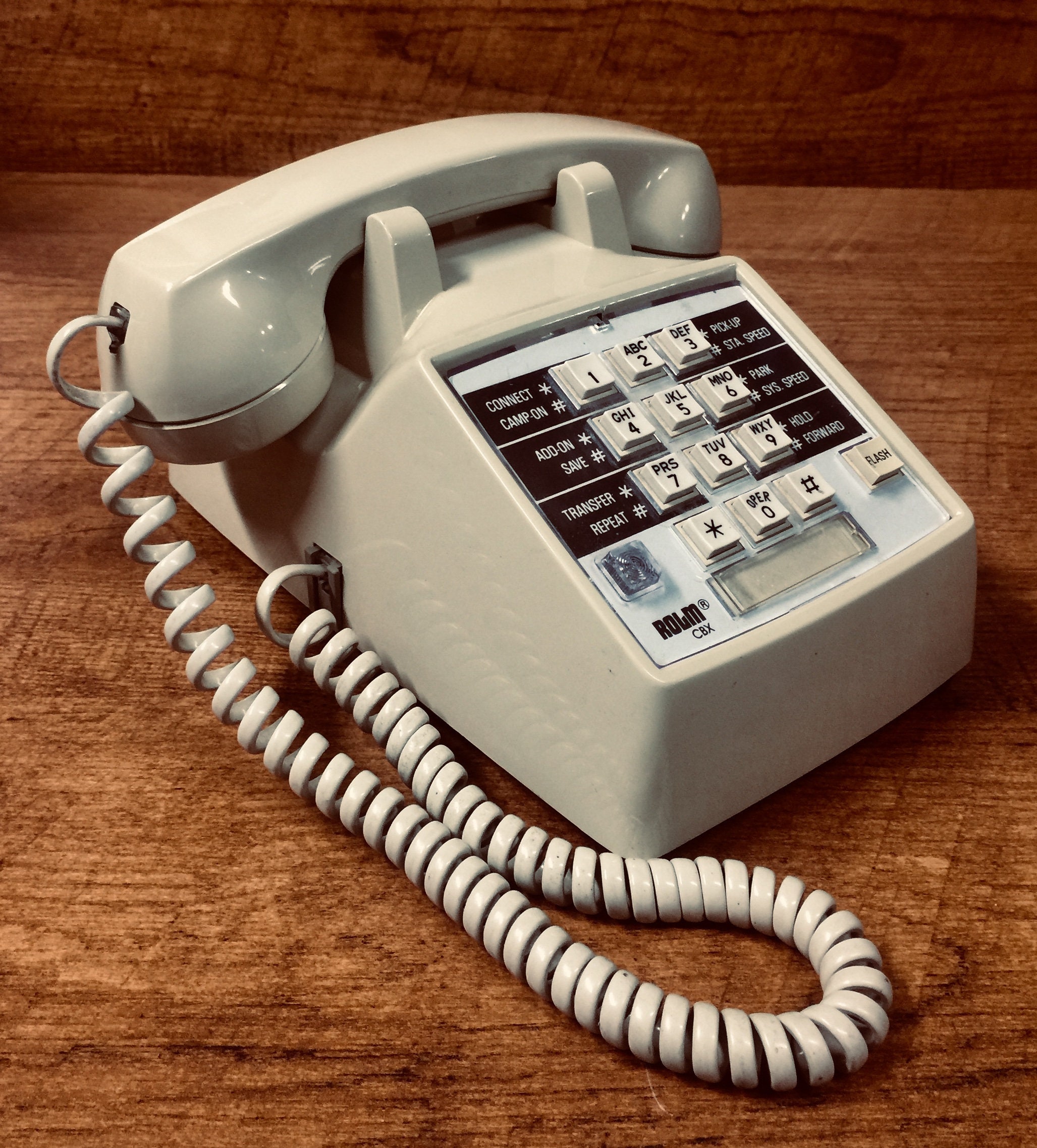 Vintage ROLM Cmx Telephone, Landline Phone, Beige Push Button Desk ...