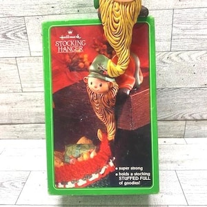 Vintage Hallmark Elf Stocking Hanger: 1979 Christmas Decoration