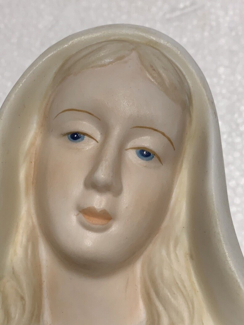 Vintage Virgin Mary Music Box, Ave Maria, Vintage San Francisco Music Box Company, Porcelain Virgin Mary, Madonna Music Box Mother's Day image 5