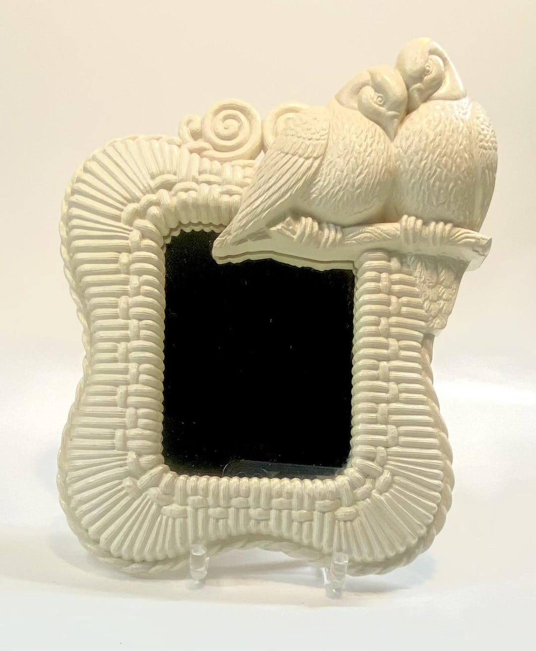 Vintage HOMCO Dove Mirror, Faux Wicker Frame, 1980s - Etsy