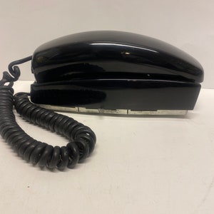 Vintage Black Phone, Stromberg Carlson Telephone, Trimline Telephone, Vintage Trimline Push Button Phones, 1980s Phones, Tested and Works,