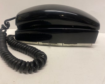 Vintage Black Phone, Stromberg Carlson Telephone, Trimline Telephone, Vintage Trimline Push Button Phones, 1980s Phones, Tested and Works,