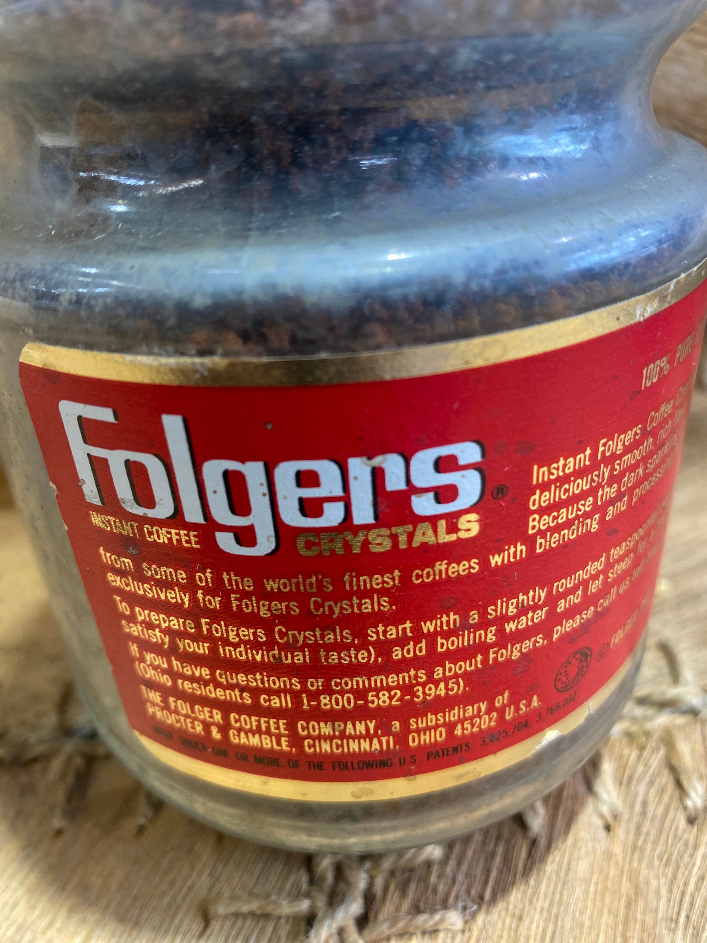 Vintage 1983 Folgers Coffee, Folgers Coffee Crystals, Full Unopened