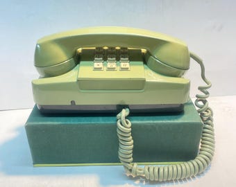 Vintage Western Electric Yellow Donut Phone, Vintage Bright Yellow
