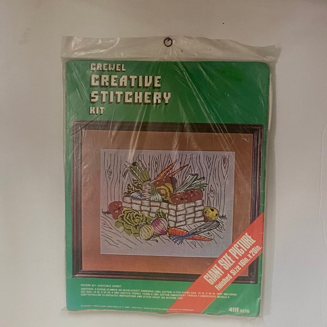 Kit De Broderie Vintage Vogart Crafts – Lot Mixte De Modèles Estampillés Pour Créations Crewel
