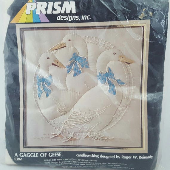 Vintage Geese Candlewicking Embroidery Kit: Prism Designs CR61