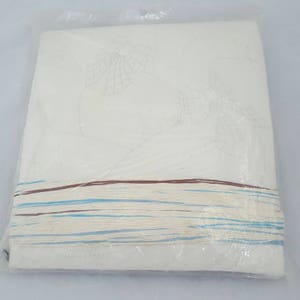 Vintage Embroidery Kit, with Image of A Gaggle of Geese, This is an unopened, Vintage 1983 Prism Designs, Inc Embroidery Kit #CR61, Colors:  White w/blue accents