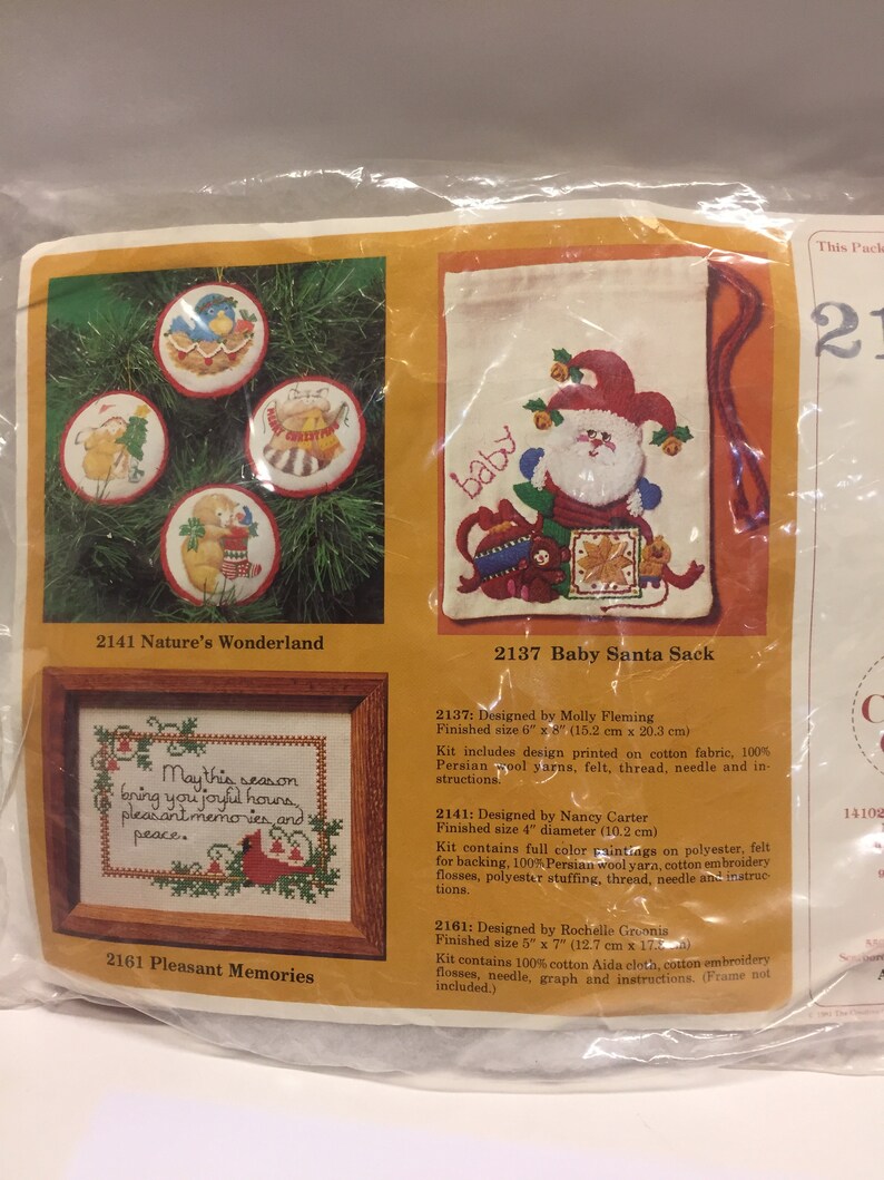 The Creative Circle, Christmas Nature's Wonderland Kit, Vintage Counted Cross Stitch,Nancy Carter, 2141, Christmas Animals, New in Package image 9