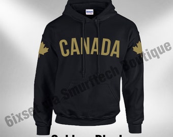 Toronto Drake 6ix 416 Raptors OVO OVOXO The 6ix Hoodie by 6ixset Black /& Gold