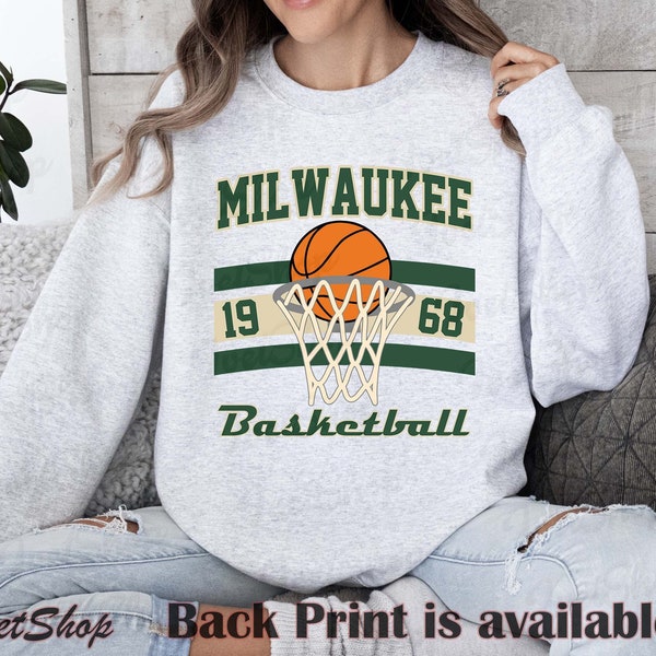 Felpa Milwaukee Buck, camicia vintage Milwaukee Buck, maglia Milwaukee Buck, basket Retro Milwaukee