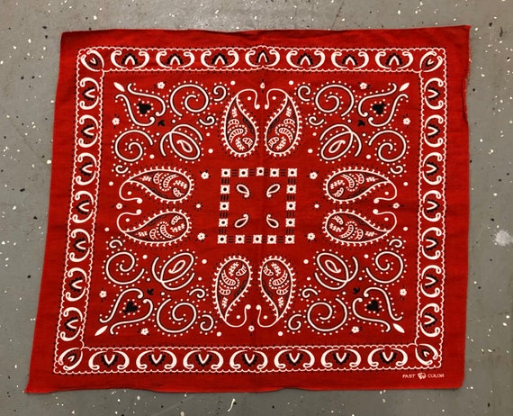 Red Trunk down Bandana Vintage Red 30s Selvedge B