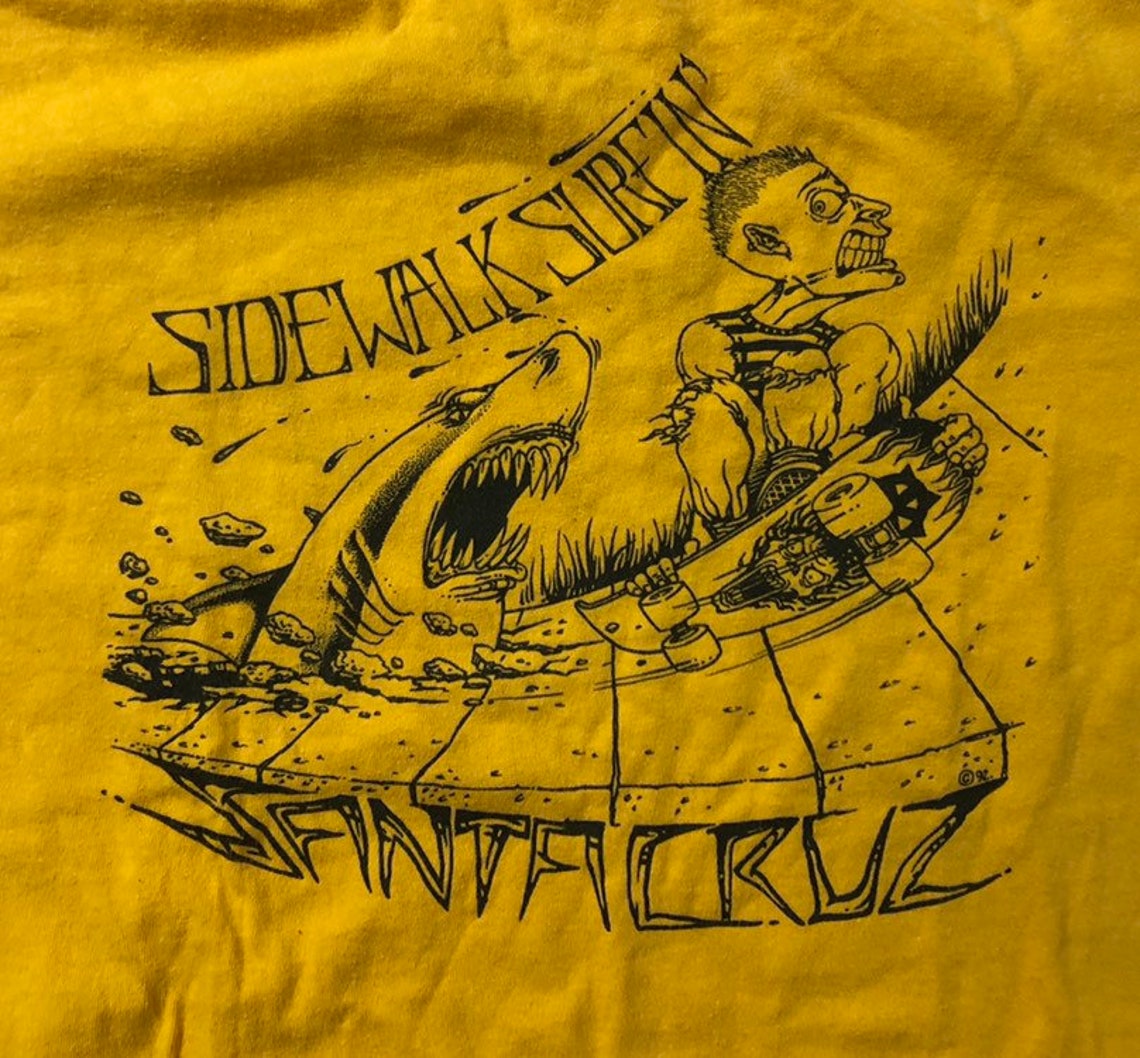 Rare 1992 Santa Cruz Skateboards Sidewalk Surfin Tee 90s Santa | Etsy