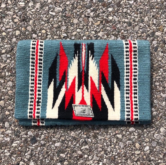 1930s whirling log Chimayo Clutch Purse 30s Native