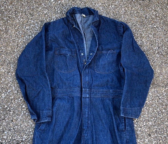 60s Selvedge Denim Coveralls 1960s Overall Denim W