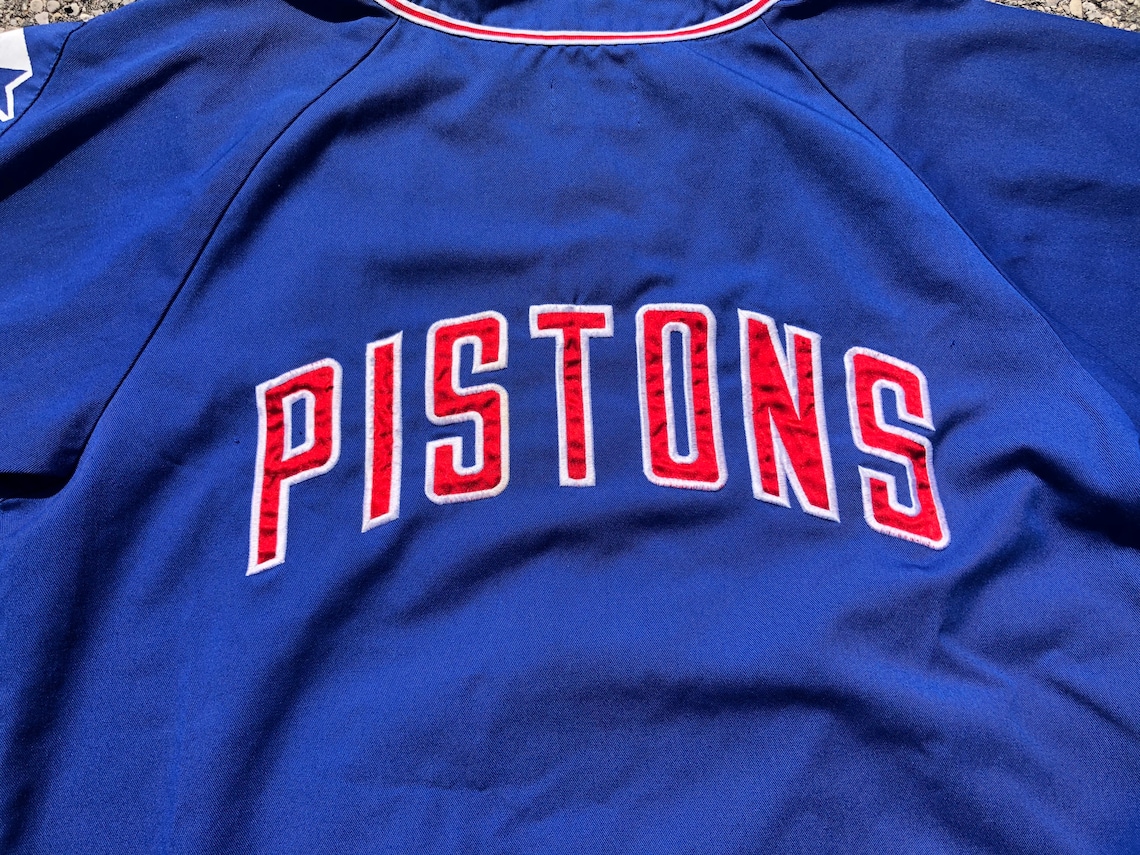 1990s Detroit Pistons Jersey 90s Pistons NBA Baseball Jersey | Etsy