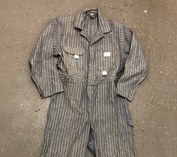 NOS Gray HBT Coveralls 1960s 1970s Big Mac Deadsto