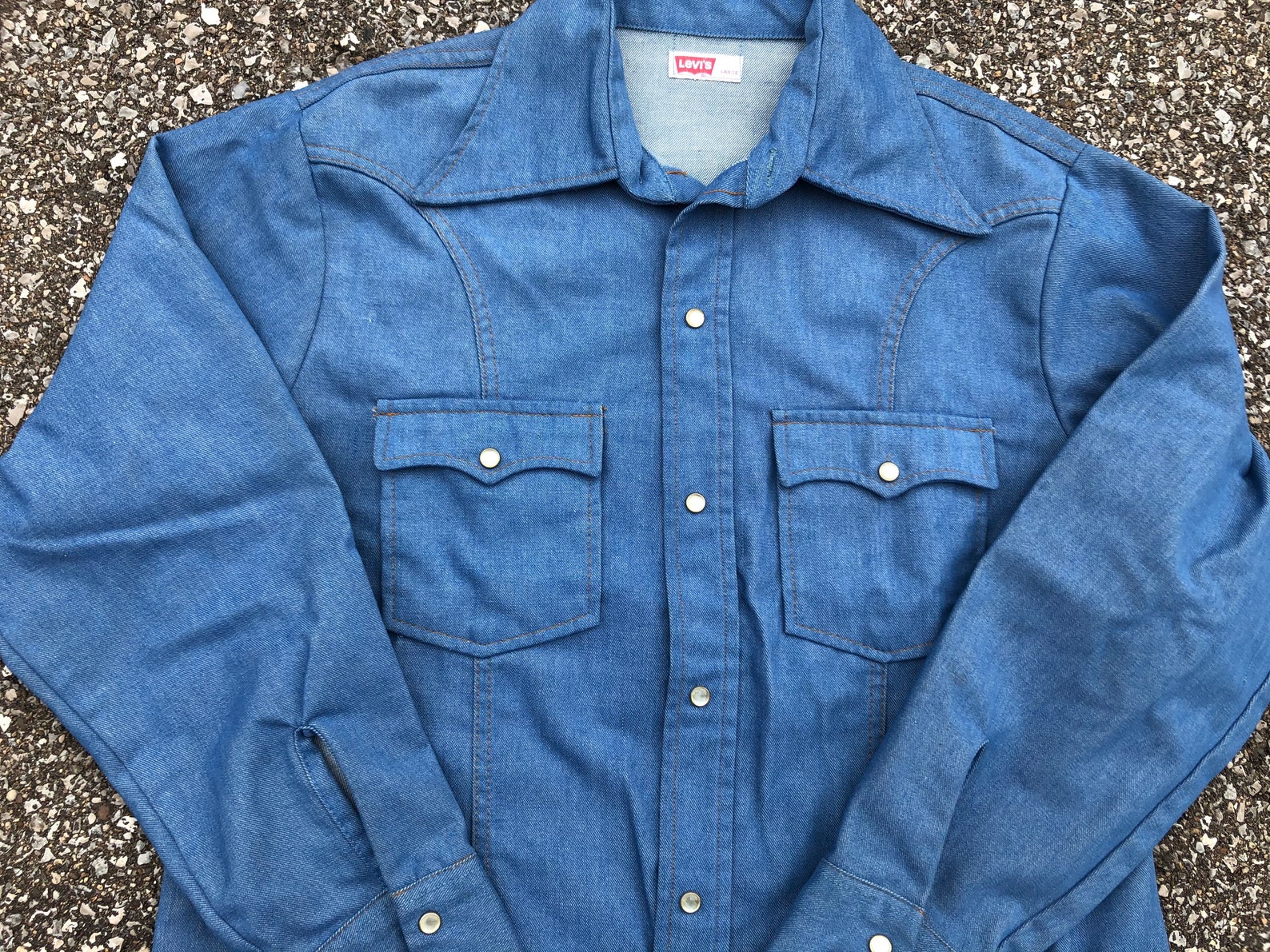 Vintage Levis Denim Shirt Jacket 70s Levis Western Chambray | Etsy