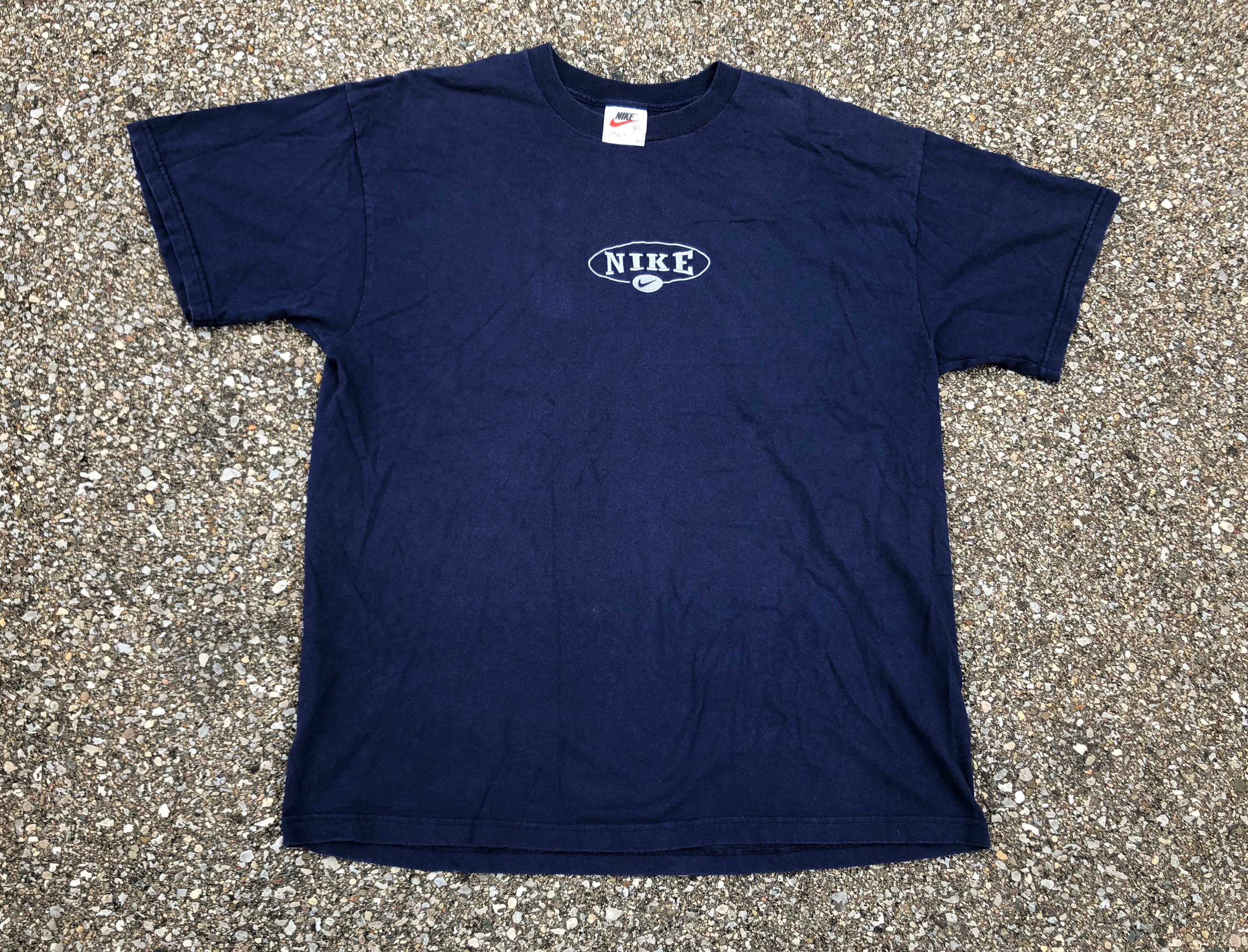 90s Nike Tee 1990s Nike Embroidered Check Tshirt Vintage Nike Etsy