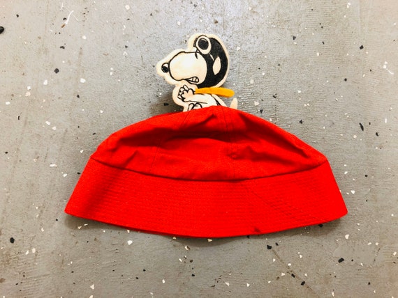 1960s Snoopy Bucket Hat 60s Snoopy Red Baron Hat V