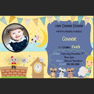 Nursery Rhyme Birthday Invitation (Boy)