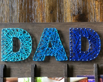 Dad string art, Papa string art, photo holder, Father's Day gift